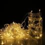 6.6FT X 6.6FT Christmas Curtain Lights for Bedroom Battery Operated Window Curtain Light Backdrop Light for Indoor, Sound Activated Music Sync Light Waterproof Waterfall Icicle Lights (Warm White)
