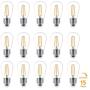 Brightech Ambience PRO LED Energy Efficient 2 Watt Warm White 2500K Dimmable Bulb - Outdoor String Lights – Edison-Inspired Exposed Filaments - 15 Pack - E26 Base
