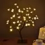 Lightshare 18 Inch Cherry Blossom Bonsai Tree, 48 LED Lights, 24V UL Listed Adapter Included, Metal Base, Warm White Lights, Ideal as Night Lights, Home Gift Idea