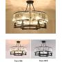 KALRI Modern Round Island Crystal Chandelier 6 Lights Flush Mount Pendant Ceiling Light Fixture for Dining Room Kitchen Living Room W25.2'' x H19.7''
