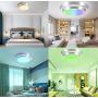 Smart Ceiling Light LED Ceiling Light for Bedroom,RGB Multicolor LED Bed Room Lamp Compatible with Alexa Echo Google Home Siri Dimmable Voice Remote Control Light Fixture for Living Room,13''18W