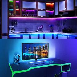 Bason Led Strip Lights, Led Lights for Bedroom 32.8ft with Remote Control and 24V Power Supply, SMD 5050 Led Color Changing Lights for Room, Kitchen, Indoor Decoration, 4096 DIY Color.