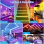 DIDAINT LED Strip Lights, 10m 32.8ft RGB LED Strip with Remote Control, Bright 5050 LEDs Colorful Light Strip, Easy Installation Cutting Design Stick On LED Light Strip for Room Kitchen Home