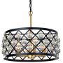 KARMIQI Crystal Chandelier Light Fixture 4-Light Ceiling Light, Bulbs Included, Vintage Modern Farmhouse Pendant Light for Dining Room Kitchen Island
