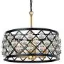 KARMIQI Crystal Chandelier Light Fixture 4-Light Ceiling Light, Bulbs Included, Vintage Modern Farmhouse Pendant Light for Dining Room Kitchen Island