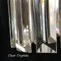 ANTILISHA Crystal Chandelier Lighting Pendant Ceiling Modern Chandeliers Light Fixture for Dining Rooms Entryway Living Room Fringe Raindrop Round Hanging Style