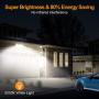 LEPOWER 45W LED Security Lights Motion Sensor Light Outdoor, 4500LM Motion Flood Light, 5000K, IP65 Waterproof, Durable Adjustable 3 Head Sensor Light Motion Detector for Garage, Yard, Patio, Porch
