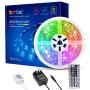 Led Strip Lights, Lombex RGB Light Strip 16.4ft Waterproof Color Changing with Remote Control SMD5050 Led for Home Lighting Kitchen,Bedroom DIY…