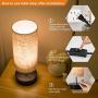 Lifeholder Table lamp, Black Wooden Base Bedside Desk Lamp,Nightstand Lamp with Dual USB Charging Port, Bedside USB Table Lamp Perfect for Bedroom, Living Room or Office (2 Packs)
