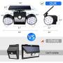 Solar Lights Outdoor, UNIFUN 30 LED Waterproof Solar Powered Wall Lights with Dual Head Spotlights 360-Degree Rotatable Solar Motion Security Night Lights for Outdoor Pation Yard Garden (Pack 2)