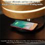 Bedside Dimmable Lamp, Focondot Touch Lamp Built-in Bluetooth Speaker and Fast Wireless Charger, Multi-Function Maple Nightstand Lamp with Sleep Mode and Digital Clock for Bedroom,Living Room