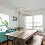 KSANA Gold Chandelier, Island Lights for Kitchen, 5-Light Modern Linear Chandeliers, 30” Large Metal Rectangle Light Fixture for Dining Room