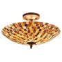 Tiffany Ceiling Lights, Artzone Handcrafted Timeless Art Stunning Light Fixture Ceiling, Ceiling Flush Mount Light for Foyer, Living Room, Dining Room, Bedroom, Bathroom - Natural Shell Style