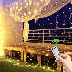 Large Size Outdoor Christmas Lights, 20 Ft to 10 Ft Outdoor Window Curtain Lights for Wedding Decorations, 600 Led Waterproof String Lights for Christmas Christmas Patio Party Decorations Warm White