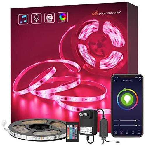 LED Strip Lights, Moobibear WiFi LED Light Strip 10M 32.8Ft RGB 5050 LED Tape Lights RGB Rope Lights Color Changing LED Strip Lights with Remote for Bedroom Party Home Lighting Kitchen Bar LED Strip Lights, Moobibear WiFi LED Light Strip 10M 32.8Ft RGB 5050 LED Tape Lights RGB Rope Lights Color Changing LED Strip Lights with Remote for Bedroom Party Home Lighting Kitchen Bar