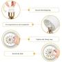 Table Lamps Set of 2 Bedside Lamps Modern Desk Lamp Gold Hollowed Out Metal Base with White Lampshade Night Light Pair for Bedroom Living Room