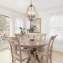 Farmhouse Chandelier, New Modern Orb Kitchen Chandelier, 5-Light Wooden Chandeliers for Dining Rooms, Foyer, Entryway