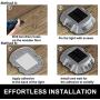 Happybuy Solar Driveway Lights 12-Pack, Dock Lights LED Bright White, Solar Deck Lights Outdoor Waterproof Flat for Lake Boat Marine Warning