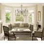 Febturniture French Country Wood Chandeliers,Distressed Wood 6 Candle Holder Lights Pendant Lighting Rustic Metal Hanging Ceiling Lamp for Living Room, Kitchen,Hallway,Bedroom …
