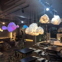 Clouds LED Ceiling Light Chandelier for Kids Room Pendant Light Living Room Dining Room The Mall Decoration Light Fixture -30x20cm(12x8inch)