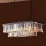 Saint Mossi Modern K9 Clear Crystal Bar Rectangle Raindrop Chandelier Lighting LED Ceiling Light Fixture Pendant for Dining Room Bathroom Bedroom Livingroom 8 E12 Bulbs Required H10'' X L34''X W14'' Saint Mossi Modern K9 Clear Crystal Bar Rectangle Raindrop Chandelier Lighting LED Ceiling Light Fixture Pendant for Dining Room Bathroom Bedroom Livingroom 8 E12 Bulbs Required H10'' X L34''X W14''