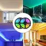 Tomshine LED Strip Lights 32.8ft Waterproof Light Strips with 44 Keys Remote Control 10m Color Changing 5050 RGB 300 LEDs 12V Flexible Tape Lights for Bedroom, Home, Kitchen Decoration (2 Pack)