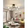 Sputnik Chandelier Mid Century Modern Nordic E26 LED Pendant Lighting Edison 4/6/8 Lights Chandeliers Ceiling Light Fixture Black Light for Living Room,Kitchen,Bedroom,Dining Room
