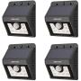 Mr Beams Solar Wedge 8 LED Security Outdoor Motion Sensor Wall Light, 4-Pack, Black
