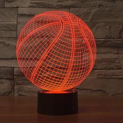 3D Optical Illusion Basketball Lamps,7 Colors Gradual Changing Nightlight Room Decor Table Lamps