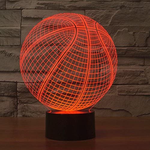 3D Optical Illusion Basketball Lamps,7 Colors Gradual Changing Nightlight Room Decor Table Lamps