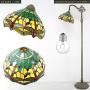 Tiffany Style Reading Floor Lamp Lighting W12H64 Inch Green Yellow Stained Glass Dragonfly Lampshade Antique Adjustable Arched Base S009G WERFACTORY Lamps Living Room Bedroom Beside Table Lover Gifts