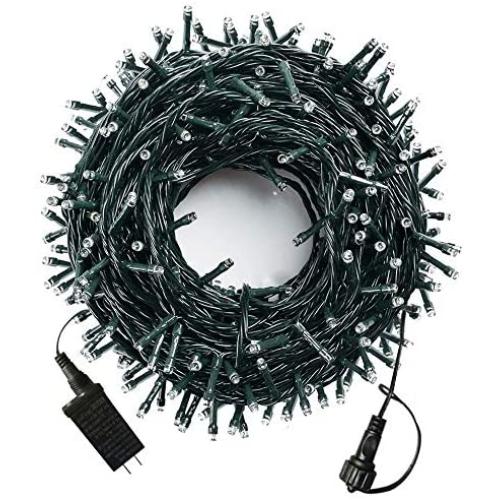 29V LED Christmas String Lights Outdoor Tree Lights 134Ft 360LED UL Certified End-to-End Plug, 8 Modes Waterproof Outdoor Indoor Fairy Lights for Christmas Tree, Patio, Wedding, Party(Warm White)