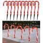 Christmas Candy Cane Pathway Makers Lights, 10inch Set of 10 Candy Canes Lights Outdoor, TIGOMOOV Candy Cane Lights Christmas Decorations Outdoor for Yard,Garden