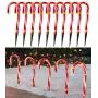 Christmas Candy Cane Pathway Makers Lights, 10inch Set of 10 Candy Canes Lights Outdoor, TIGOMOOV Candy Cane Lights Christmas Decorations Outdoor for Yard,Garden