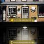 WHDZ 42W LED Security Light 3 Head Motion Sensor Light Outdoor LED Flood Light 3000LM 6000K Super Bright ETL Certified IP65 Waterproof 180° Illumination Range Human BOD