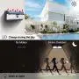 KOMINT Solar Motion Lights Outdoor, 258 LEDs Super Bright LED Solar Lights Outdoor IP65 Waterproof Outdoor Solar Lights for Garden Fence Patio Backyard Garage(2 Pack)