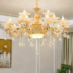 Panghuhu88 Crystal Classic Chandelier Modern Contemporary Chandelier European Ceiling Pendant Lights for Dining Room Living Room Hotel, E12 Bulbs Required (12 Bulb)