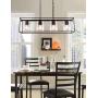 Liylan Vintage Pendant Lighting for Kitchen Island Farmhouse Chandeliers Industrial Glass 4 Light Fixture Oil Rubbed Bronze Dinning Room