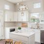 LOG BARN Gold Chandelier, 5-Light Dining Room Lighting with Bubble Glass, Kitchen Island Light Fixture, 22.5” Dia
