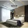 Chandeliers Lighting, Modern LED Pendant Light Fixture 1 Ring Chandelier with Remote Control Kitchen Ceiling Light Black Meenyo Chandeliers Lighting, Modern LED Pendant Light Fixture 1 Ring Chandelier with Remote Control Kitchen Ceiling Light Black Meenyo