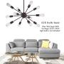 VINLUZ Sputnik Chandelier Oil Rubbed Bronze 12 Lights Modern Farmhouse Chandelier Lighting Mid Century Pendant Semi-Flush Mount Ceiling Lighting Fixture for Kitchen Dining Room Living Room