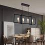 Modern Industrial Island Pendant Lighting Fixtures 4 Lights ,BENNY LIGHTING Black Chandelier Light Fixture for Kitchen Dining Room Ceiling