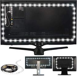 Luminoodle USB Bias Lighting - LED TV Backlight Strip - Ambient Home Theater Light, TV Accent Lighting to Reduce Eye Strain, Improve Contrast - White - Large (30'' - 40'' TV)