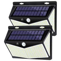 Solar Security Lights Outdoor208 LED,270° Wide Angle Lighting Solar Motion Sensor Lights Outdoor,IP65 Waterproof Wireless Solar Flood Lights with 3 lighting Modes,for Garden Fence Patio Garage(2 pack)