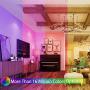 KATUR LED Strip Lights 32.8ft, IP65 Waterproof 300 LEDs 5050 RGB, 16 Million Colors, Smart WiFi APP and 24 Keys Controller Control, Works with Alexa Google Assistant Music Timed Dimmable Strip Lights