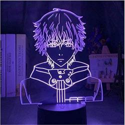 3D Illusion Lamp LED Night Light Tokyo Ghoul Nightlight for Reading Room Decor Light Anime New Year Gift for Birthday Table USB