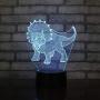 4 Pcs 3D Dinosaur Night Light, DDD LAMP Led Illusion Lamp 16 Color Change Remote Control Lights for Bed Living Room Kids Girls Boys Xmas 1666