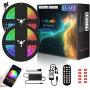 LuxLumin LED Strip Lights,65.6ft LED Light Strip with Remote, Music Sync WiFi APP Control Color Changing Light Strip, RGB LED Strip Lights for Bedroom,Work with Amazon Alexa Google Assistant