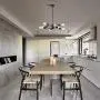 T&A Black 8 Light Sputnik Chandelier,Industrial Mid Century Pendant Light for Dining Room,Living Room,Kitchen,Office,Café,Restaurant T&A Black 8 Light Sputnik Chandelier,Industrial Mid Century Pendant Light for Dining Room,Living Room,Kitchen,Office,Café,Restaurant