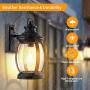 CINOTON Outdoor Wall Light, IP65 Waterproof Outdoor Light Fixtures Wall Mount Dusk to Dawn, Porch Light with Seeded Glass Shade, E26 Socket Exterior Wall Sconce Lighting, Wall Lamp for Garage, Porch